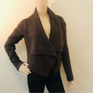 Express, brown, cropped sweater cardigan Sz XS